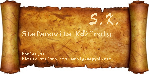 Stefanovits Károly névjegykártya