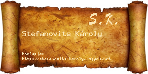 Stefanovits Károly névjegykártya